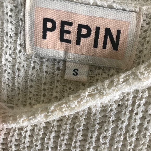 PEPIN ANTHROPOLOGIE Boho Fringe Tassel Crochet Knit Tank Top Size Small - Picture 6 of 7